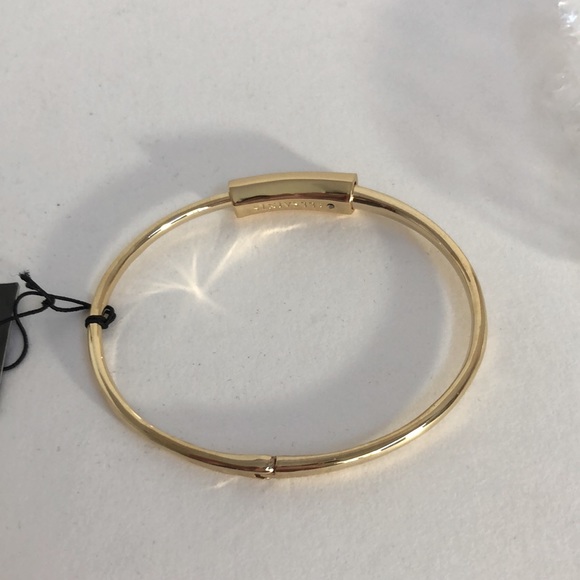 ALLSAINTS Magnetic Stackable Bracelet In Gold Tone Metal SZ XS/S - Picture 5 of 10